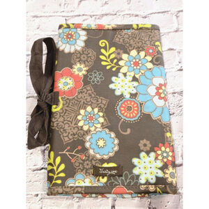 Thirty One Tri-Fold and Go Brown/Floral Organizer EUC, 9x6" (046)